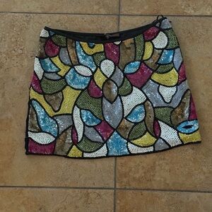 SINGLE  sequin skirt| size x-small